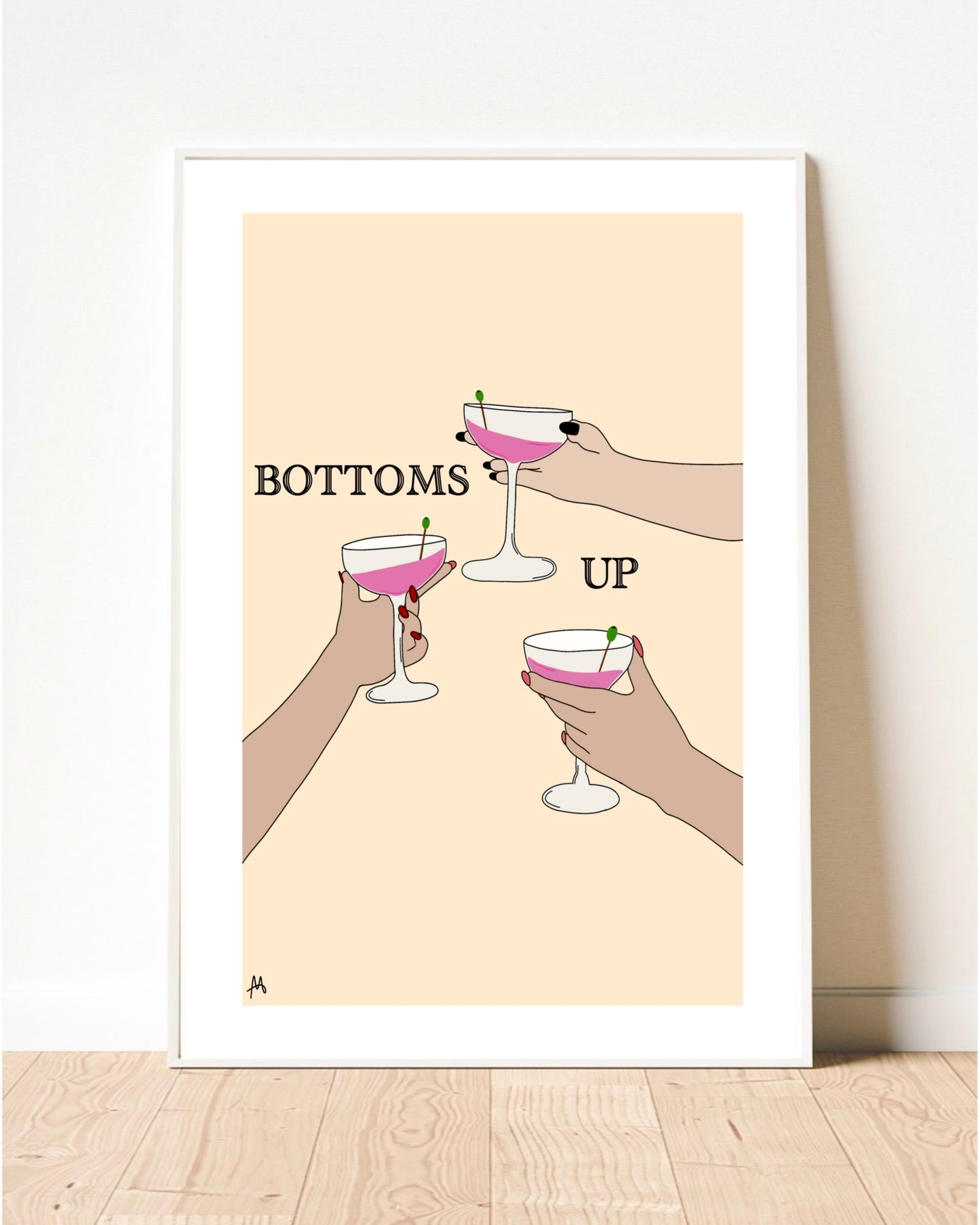 Yellow Bottoms Up Print