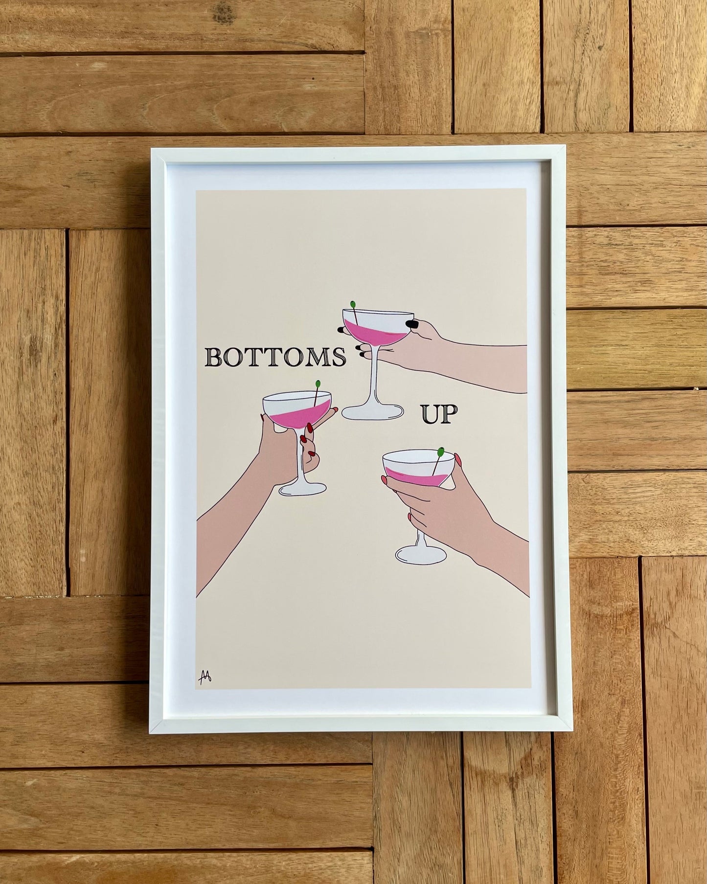 Yellow Bottoms Up Print